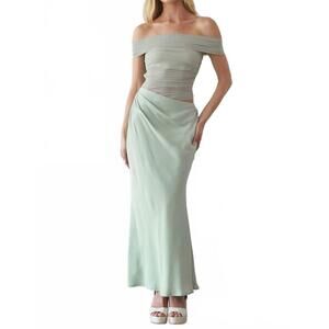 NEW ONE & ONLY caspian maxi dress in sage